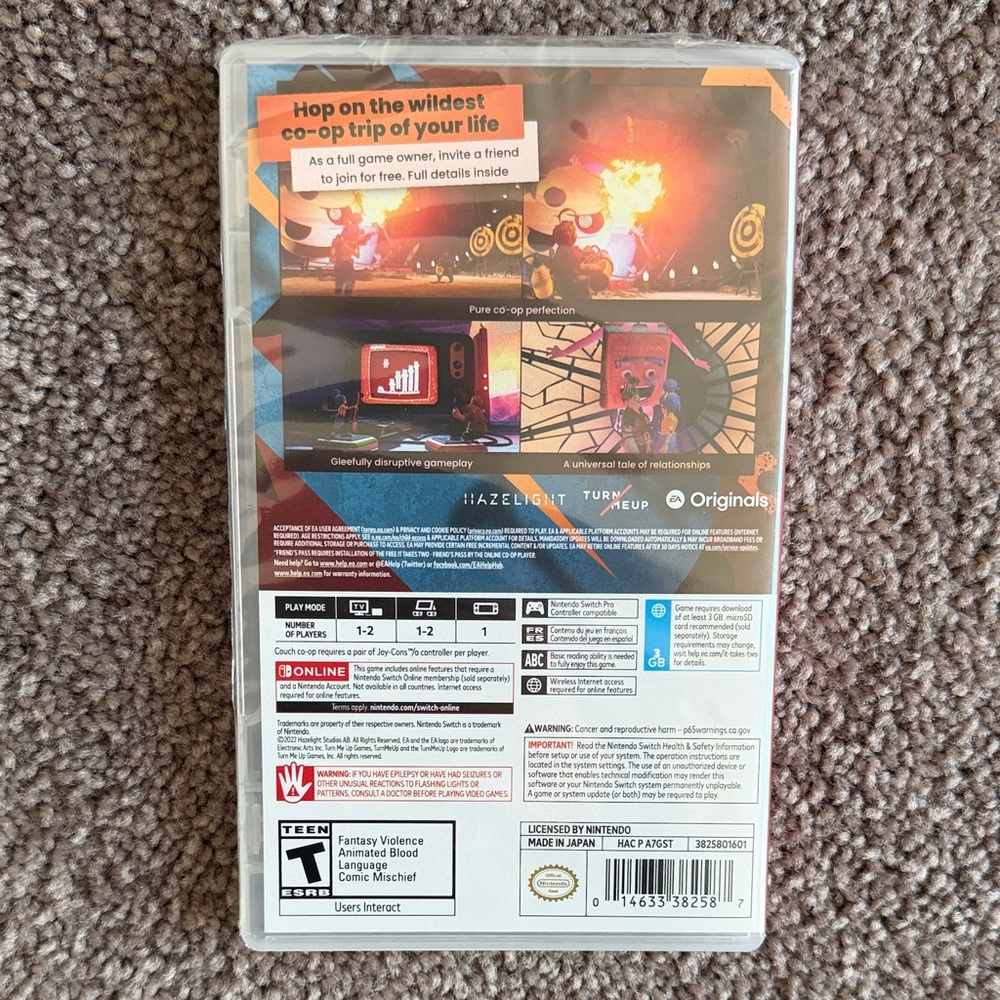 It Takes Two for Nintendo Switch BRAND NEW IN PACKAGE NEVER OPENED - Picture 2 of 3